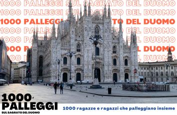 1000 palleggi sul sagrato del Duomo