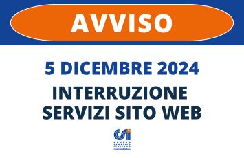 Interruzione servizi del sito il 5 dicembre